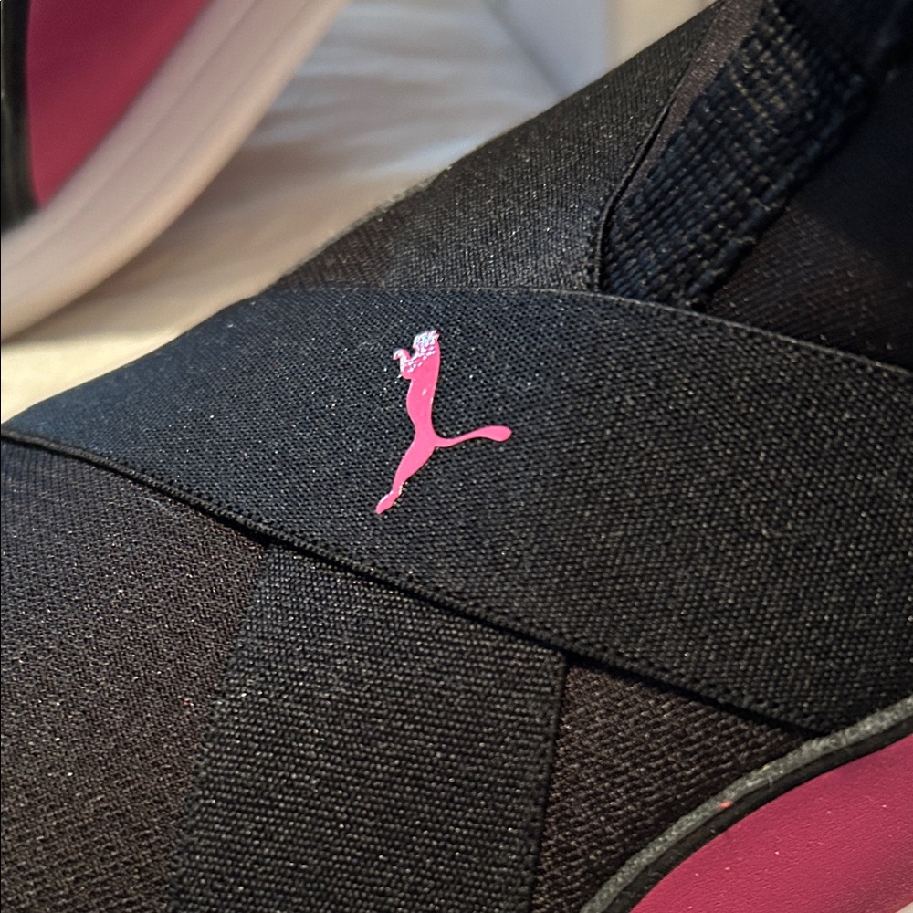 Puma Black and Pink Athletic Slip-Ons - Picture 2 of 4